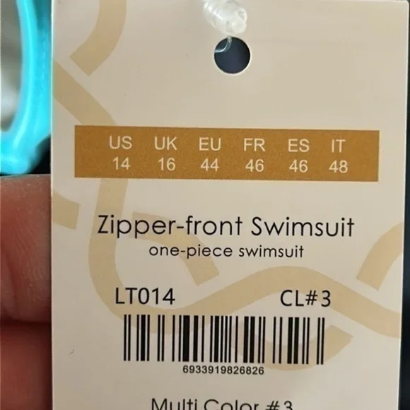 Delimira Swimsuit One piece Size 14 NWT - Picture 7 of 13